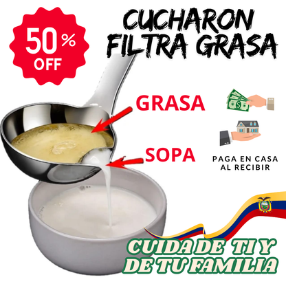 Cucharon quita grasa de la sopa HOY 50% DE DESCUENTO